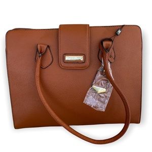 London Fog Simone Satchel Cognac